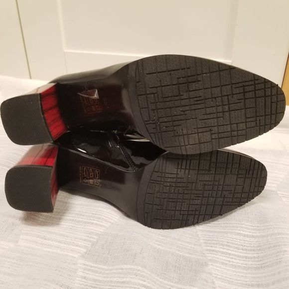 Azura Felisha Bootie Glossy Black Patent Leather Women's 39 - Picture 5 of 9